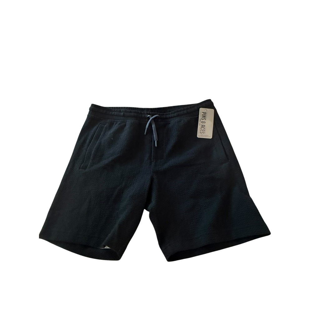 Pins & Aces Golf Co Mens Black Textured Waffle Knit 4-Way Stretch Shorts Size 36